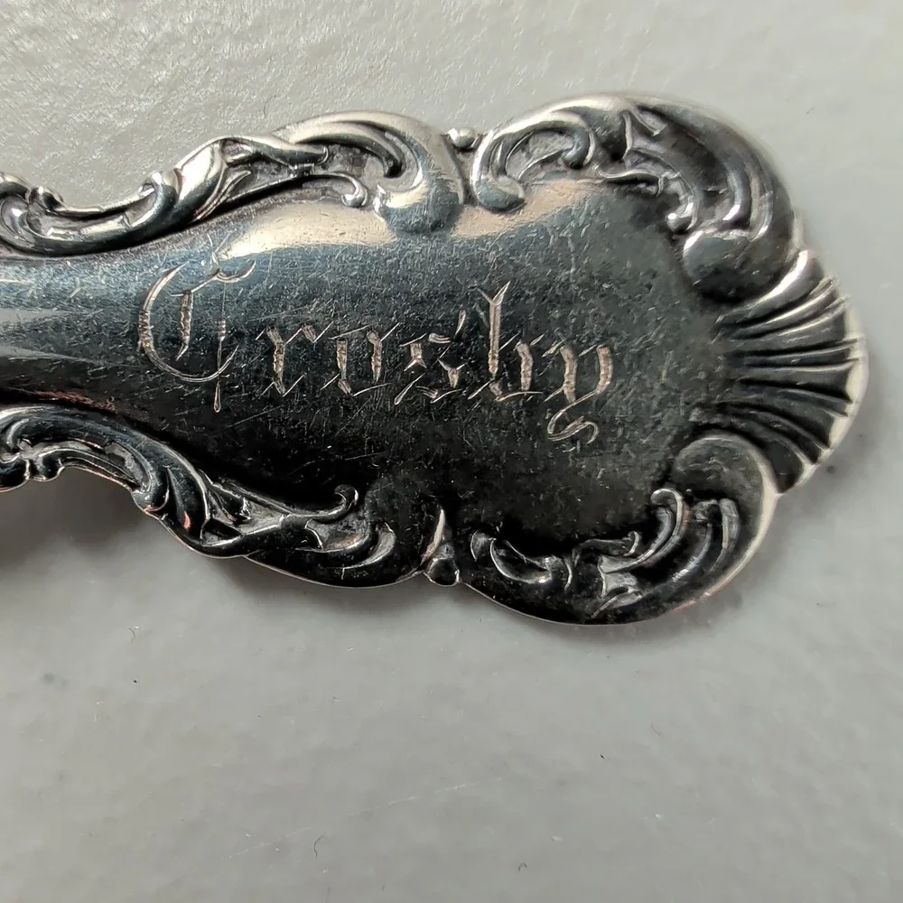 Gorham Louis  XV Sterling Silver Teaspoons Set 6 Monogram and dated Aug 7 1901